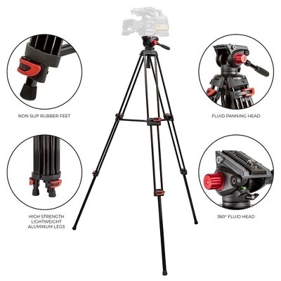 ULTIMAXX 72" Professional Deluxe Video Tripod : Target