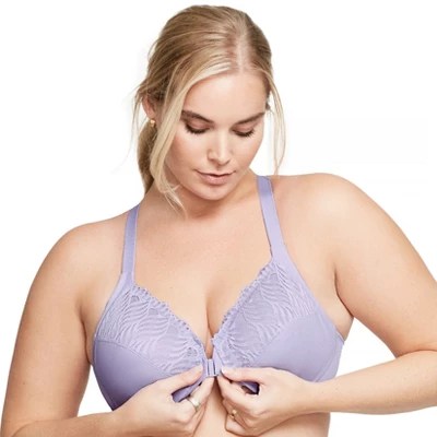 Glamorise Womens Frontclosure Tback Wonderwire Underwire Bra 1246