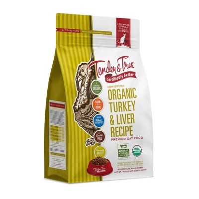Tender &amp; True Organic Turkey And Liver Recipe Dry Cat Food Target