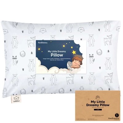 Keababies Jumbo Toddler Pillow With Pillowcase, 14x20 Soft Organic