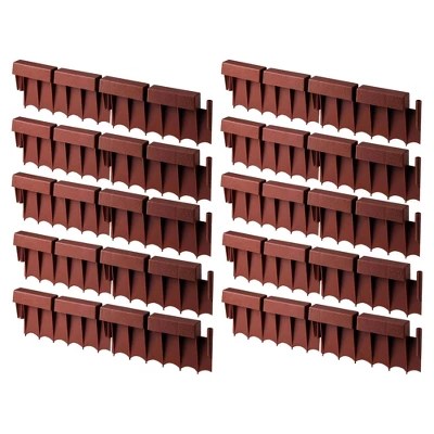 Suncast Bbe10tc Interlocking No Dig Border Edging, 12 Inch Section