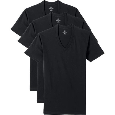 Lands' End Men's Big Vneck Undershirt 3 Pack 3x Big Black Target