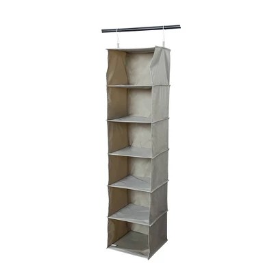 Looking for sales for closet organizers? 6 Shelf Hanging Closet Organizer Gray Room Essentials Target