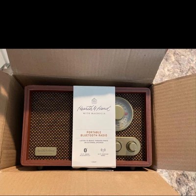 Portable Am/fm Bluetooth Radio Tonal Brown - Hearth & Hand™ With