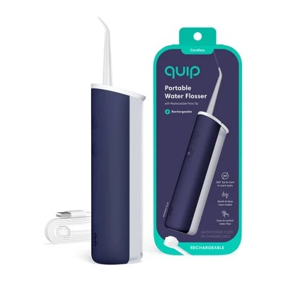 Quip Rechargeable Cordless Water Flosser - 2 Modes + 360 Tip - Midnight