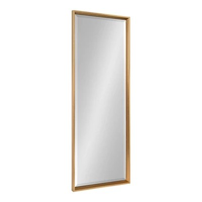 It has two fixing positions that allow it to be mounted. 17 5 X 49 5 Calter Full Length Wall Mirror Gold Kate And Laurel Target