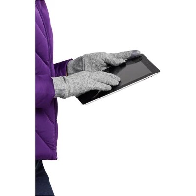 Lands' End Women's Ez Touch Screen Gloves Large Black Target