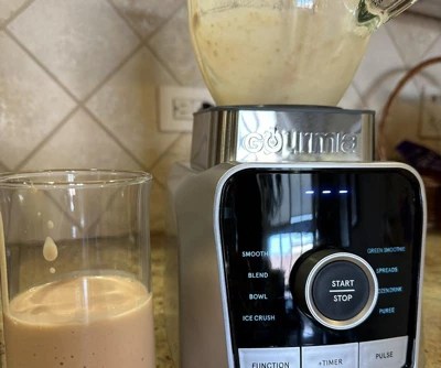 Gourmia Digital Blender With 8 Total Blend Programs, 4 Speeds & Round