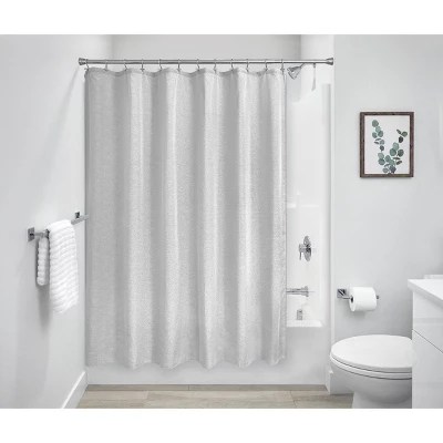Idesign 72"x72" Slub Striped Shower Curtain Target