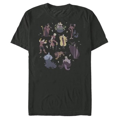 Men's Disney Princesses All The Best Villains Tshirt Target