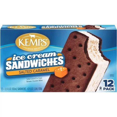 Kemps Salty Caramel Ice Cream Sandwich 12pk Target