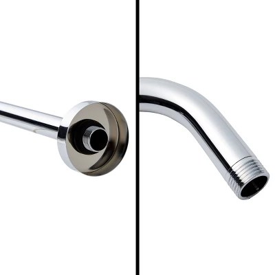 Built Industrial Shower Head Arm Extension With Flange, 15 Inch Wall