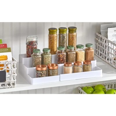 Mdesign Expandable Kitchen Pantry Organizer/spice Rack, 2 Pack