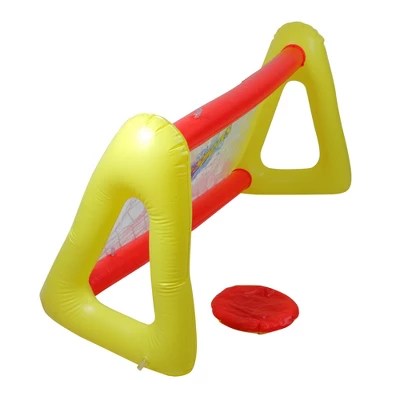 Pool Central 51" Inflatable Swimming Pool Frisbee Game Set - Red/yellow
