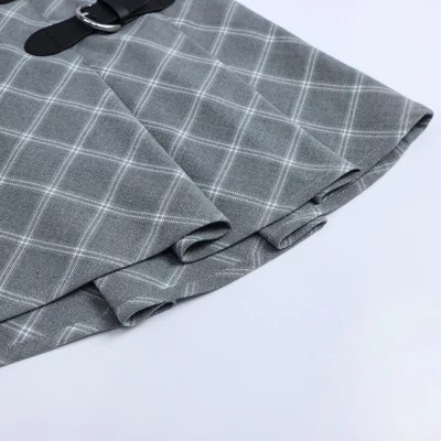 Women's Plaid Pleated Mini Skirt wild Fable™ Xlarge Grey Plaid Target