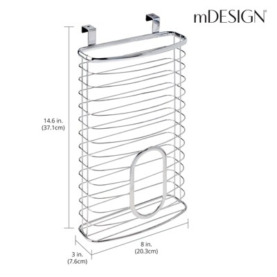 Mdesign Steel Hanging Storage Organizer For Kitchen Chrome, 1