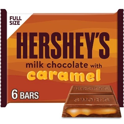 Hershey's Milk Chocolate with Caramel candy Bars - 8.4oz/6ct : Target
