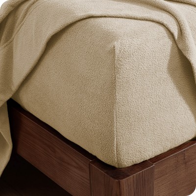 King Size Sand Polar Fleece Fitted Sheet By Bare Home Target