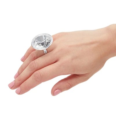 Blue Panda 36 Pack Plastic Diamond Rings For Bridal Shower Game, Bulk