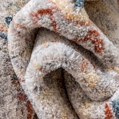 Well Woven Ollie Vintage Ivory Diamond Stripes Pattern 5'3" X 7'3" Area