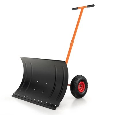 Costway 29" Snow Shovel Heavy-duty Metal Adjustable Angle & Height Snow