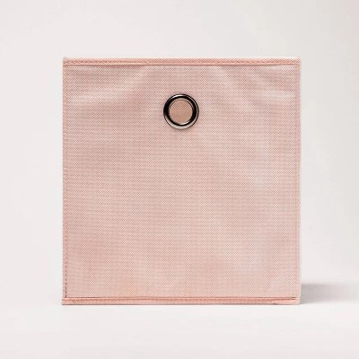 11" Fabric Cube Storage Bin Peach Blush Room Essentials™ Target