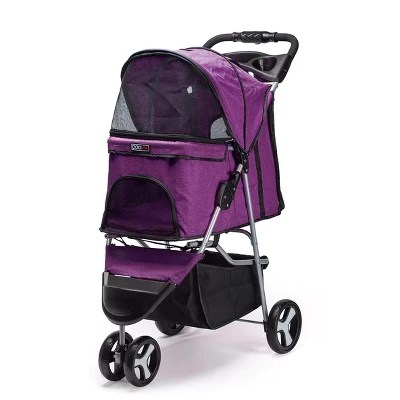 Dogline Casual Pet Stroller With A Removable Cup Holder Purple Target