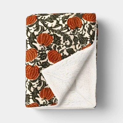 This  Target Throw Blanket Comes in Six Styles—The Pumpkin Print Is My Pick for Fall