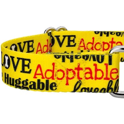 Country Brook Petz Yellow Loveable Rescue Martingale Dog Collar (1/2