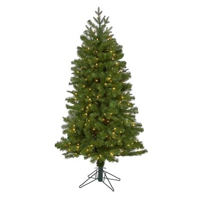 Nearly Natural 5-ft Vancouver Spruce Artificial Christmas Tree With 200
