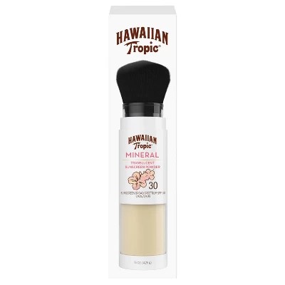 Hawaiian Tropic Mineral Skin Nourishing Sunscreen Powder Brush Spf 30 0.15oz Target