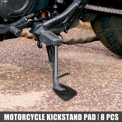 Unique Bargains Motorcycle Kickstand Pads 8 Pcs Black Target