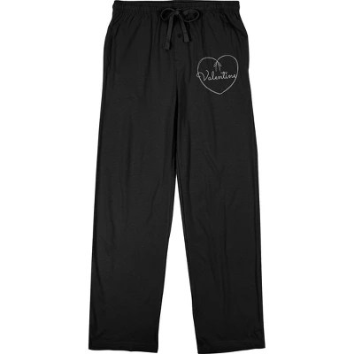 "valentine" Heart Men's Black Sleep Pants Target