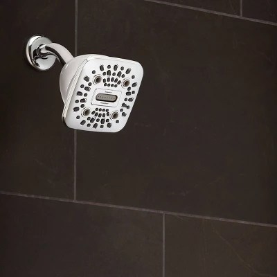 4.5" Power Wave 6 Spray Water Sense Shower Head Chrome Oxygenics Target