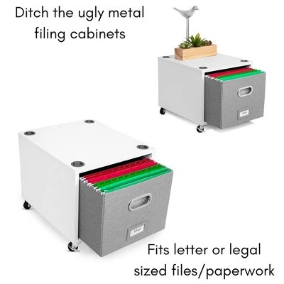 Birdrock Home Rolling Storage File With 1 Lateral Drawer