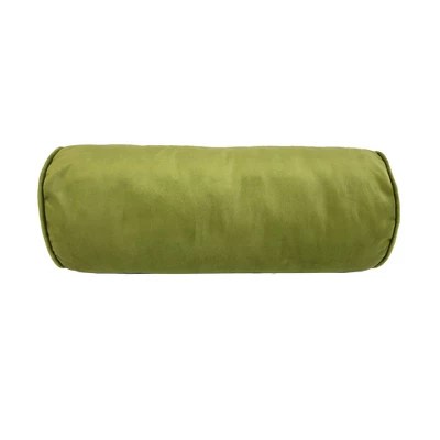 7"x18" Velvet Neck Roll Throw Pillow Olive Ediehome Target