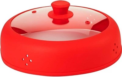 Bezrat Vented, Silicone And Glass Microwave Plate Cover : Target