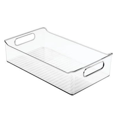 Mdesign Wide Plastic Kitchen Pantry Food Storage Bin, 4 Pack Clear Target