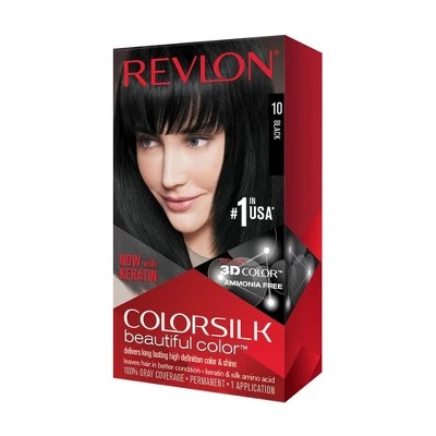 I can't afford a professional's help. Revlon Colorsilk Beautiful Permanent Hair Color 4 4 Fl Oz Black 1 Kit Target