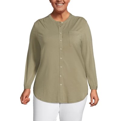 Lands' End Women's Plus Size Long Sleeve Jersey Aline Tunic 1x