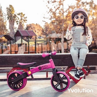 Yvolution Y Velo Junior 9" Kids' Balance Bike With Dual Rear Wheels