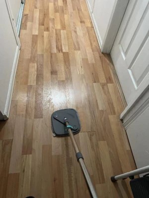 True & Tidy Trueclean Spin Mop & Bucket System With Silicone Sweeper