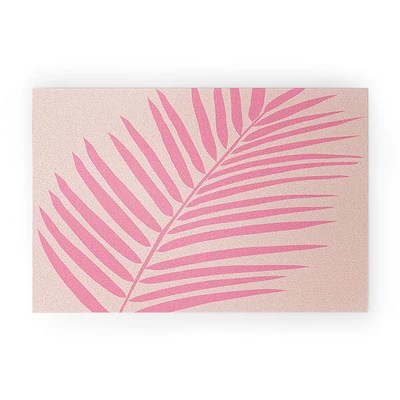 Daily Regina Designs Pink And Blush Palm Leaf 30" X 20" Mat