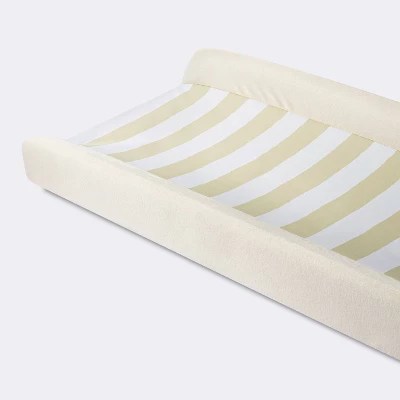 Wipeable Changing Pad Cover Khaki Stripes Cloud Island™ Target
