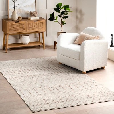 Nuloom Moroccan Blythe Area Rug, Runner 2' 8" X 8', Neutral Target