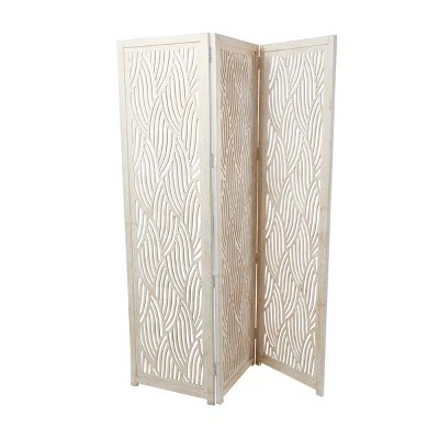 Olivia & May Wooden 3 Panel Room Divider Screen White Target