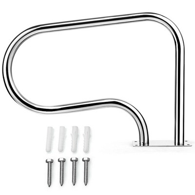 Costway Swimming Pool Hand Rail Stainless Steel Ladder Handrail Stair