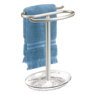 Mdesign Fingertip Towel Holder/tray For Bath Vanity Countertops Target
