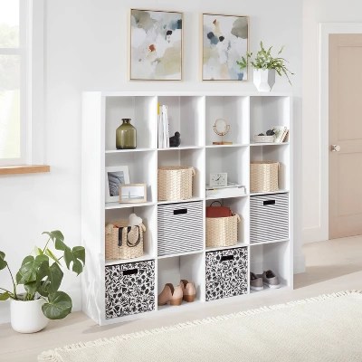 6 Cube Organizer White - Brightroom™: Decorative Bookshelf, Cubby