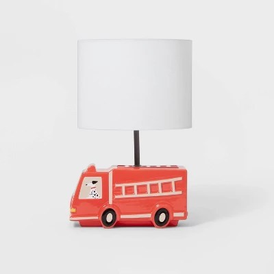 Fire Truck Figural Lamp Red Pillowfort™ Target